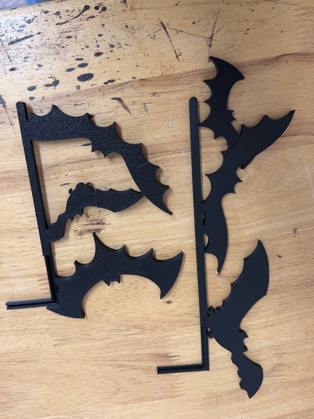 Black Decorative Bat Wall Hooks - Home Accents 3d printed